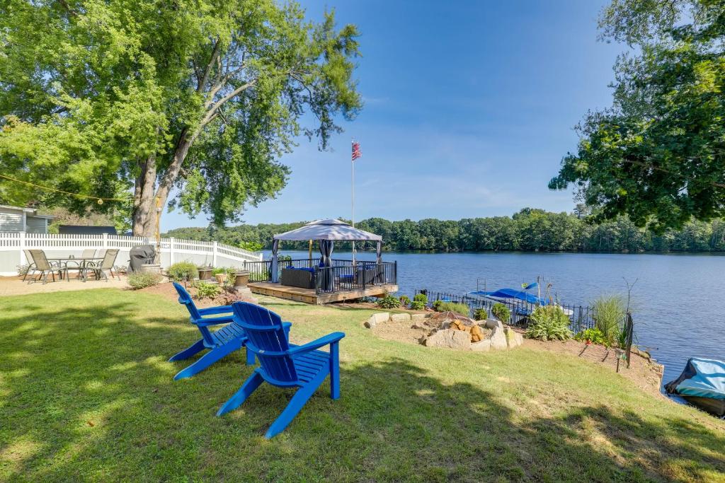 Riverfront New Hampshire Cottage with Boat Dock